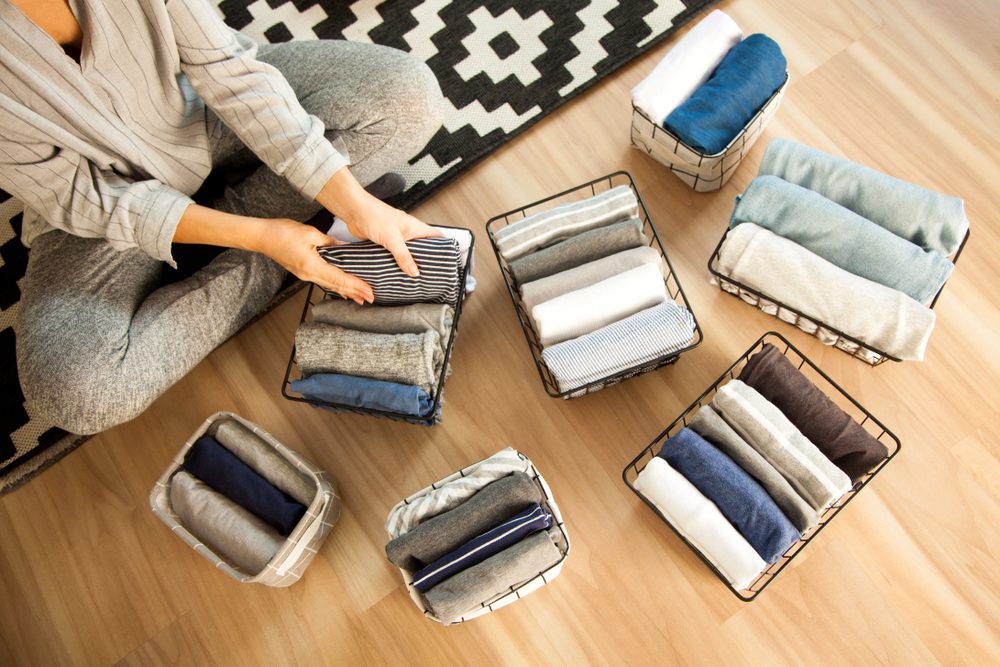 woman using tips from Marie Kondo before moving in Las Vegas